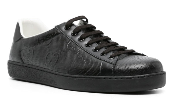 Gucci Ace monogram-embossed sneakers 'Black'