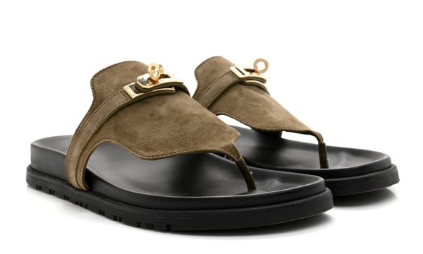 HERMES Empire sandal "Green" - Dubai Sneakers