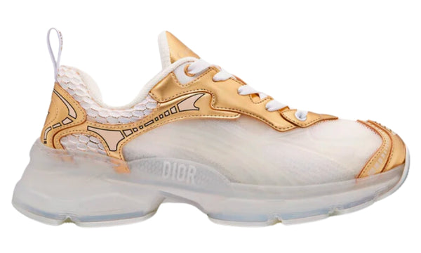 Dior Vibe Sneaker "White Mesh and Gold-Tone"