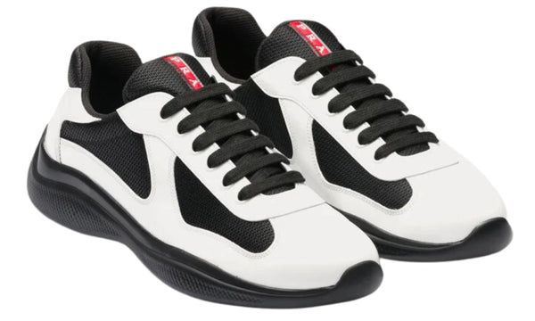 Prada  America's Cup Patent Leather "White / Black" - Dubai Sneakers