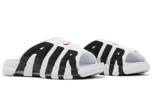 Air More Uptempo Slide 'White Black Red' - Dubai Sneakers