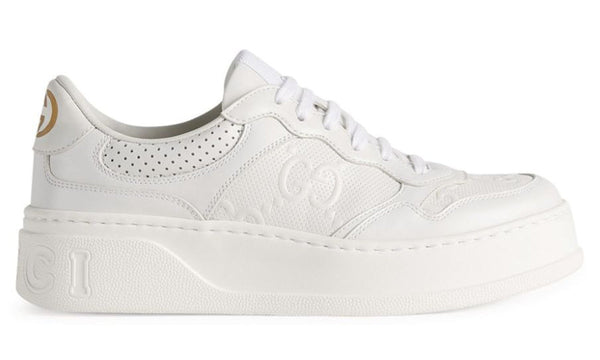 GUCCI Leather Monogram Sneakers