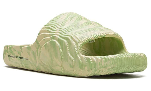 Adidas Adilette 22 Slides "Cream White/Green" - Dubai Sneakers
