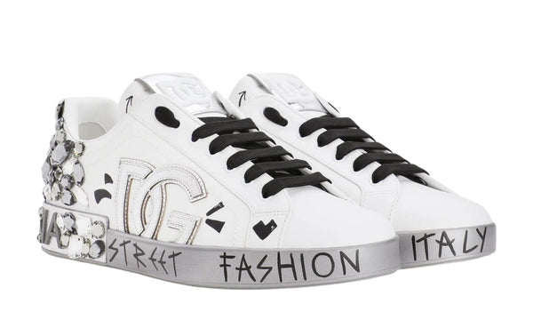 DOLCE & GABBANA  White ‘Portofino’ Sneakers - Dubai Sneakers