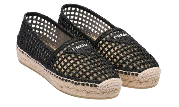 Prada Crochet espadrilles 'Black' - Dubai Sneakers