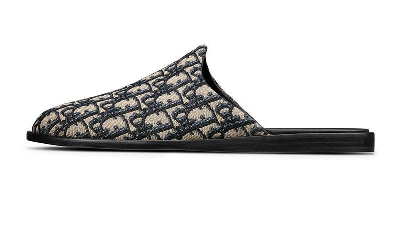 Indior Mule Beige and Black Dior Oblique Jacquard - Dubai Sneakers