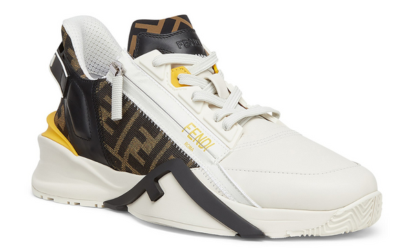Fendi Flow White Leather Low-Tops - Dubai Sneakers