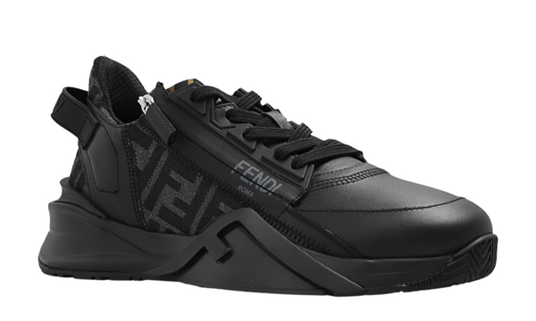 Fendi Flow Black leather low-tops - Dubai Sneakers