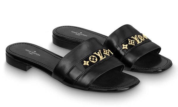Louis Vuitton REVIVAL FLAT MULE "BLACK" - Dubai Sneakers