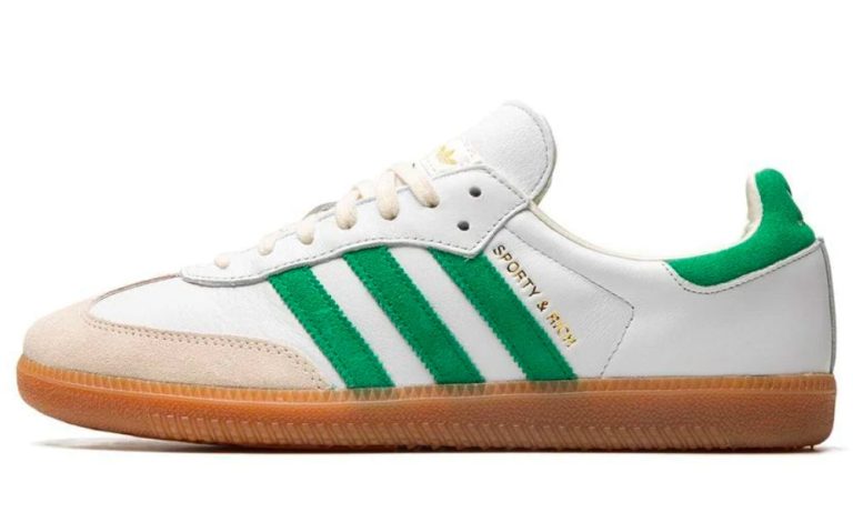 Sporty & Rich x Adidas Samba OG 'White Green' - Dubai Sneakers