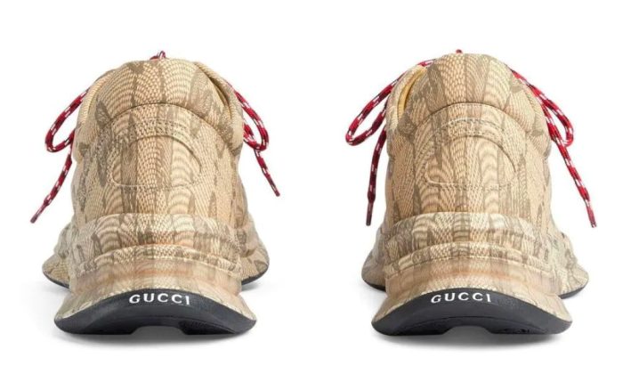 Gucci GG Rhyton 'Beige and ebony leather with GG water' - Dubai Sneakers