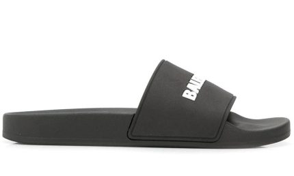 Balenciaga - Logo Pool Slides - Dubai Sneakers