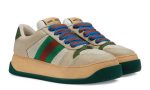 Gucci Screener low-top leather sneakers 'Cream White Green' - Dubai Sneakers