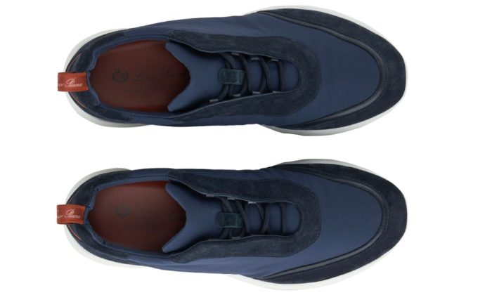 LORO PIANA  Suede Modular Walk  'Blue' - Dubai Sneakers