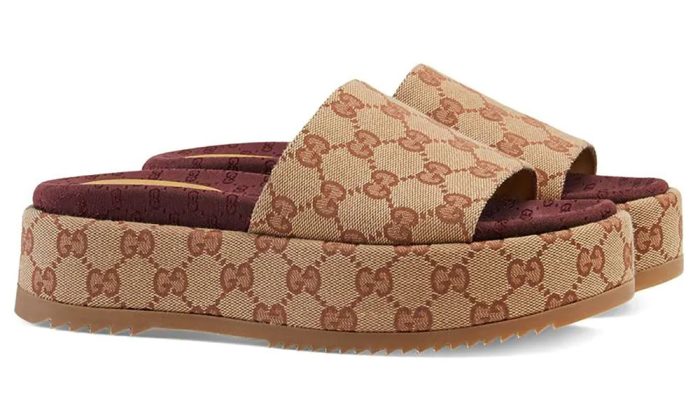 Gucci GG Supreme platform sandals - Dubai Sneakers