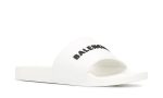 Balenciaga - Logo Embossed Pool Slides - Dubai Sneakers