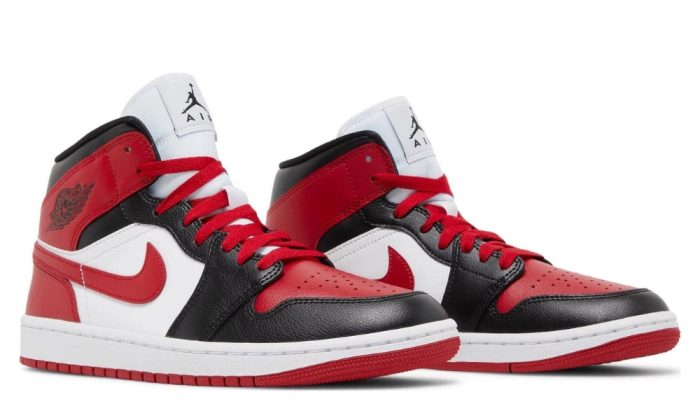 Air Jordan 1 Mid 'Alternate Bred Toe' - Dubai Sneakers