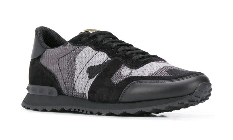 Valentino Garavani Rockrunner Camouflage-Print Sneakers - Dubai Sneakers