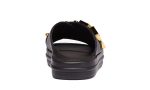 Fendigraphy Black leather slides - Dubai Sneakers