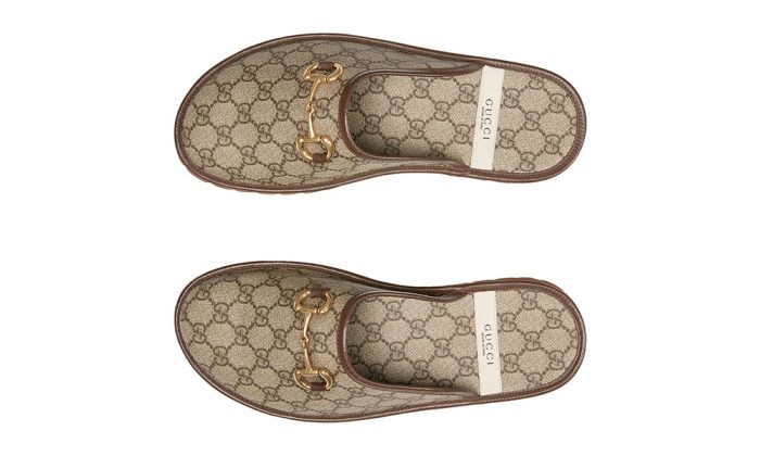 Gucci GG Supreme Horsebit-Detail Slippers - Dubai Sneakers