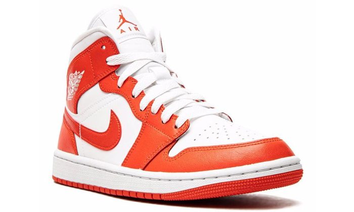 Air Jordan 1 Mid "White Habanero Red" - Dubai Sneakers