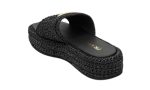 Prada logo-plaque crochet sandals 'Black' - Dubai Sneakers