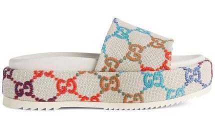 Gucci GG jacquard platform slides - Dubai Sneakers