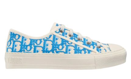 Dior Wmns Walk'N'Dior Embroidered Cotton Low 'Dior Oblique - Corn Flower' - Dubai Sneakers