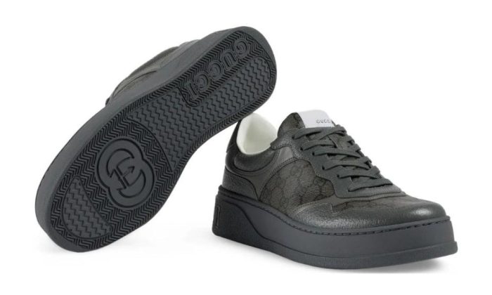 Gucci Lace Up Sneaker 'GG Monogram - Grey' - Dubai Sneakers