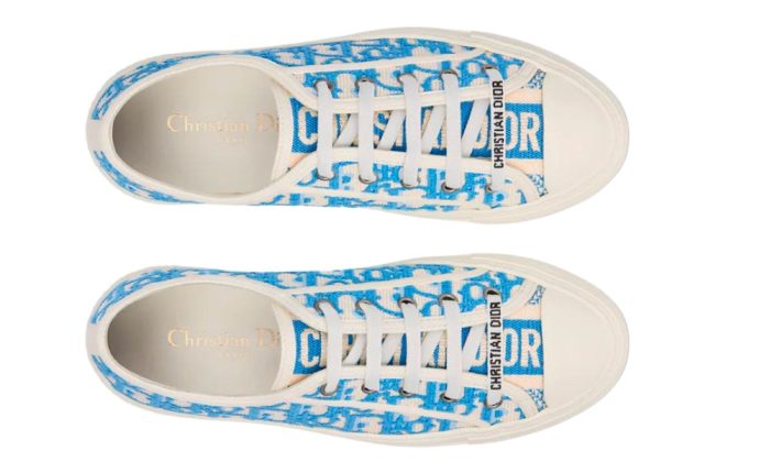 Dior Wmns Walk'N'Dior Embroidered Cotton Low 'Dior Oblique - Corn Flower' - Dubai Sneakers