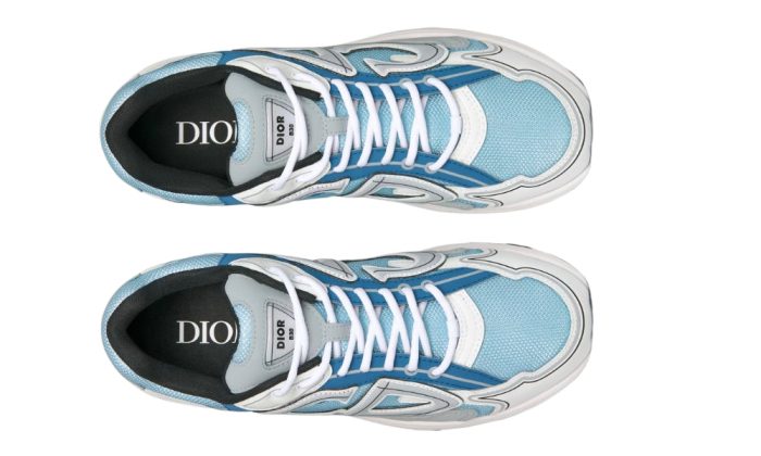 Dior B30 Light Blue Mesh and Blue, Gray and White Technical Fabric - Dubai Sneakers