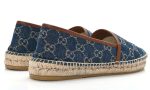 GUCCI Denim GG Monogram Espadrilles 40 Blue Tea Cuir - Dubai Sneakers