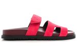 HERMES Suede Goatskin Womens Chypre Sandals 36 Rouge Marsala - Dubai Sneakers