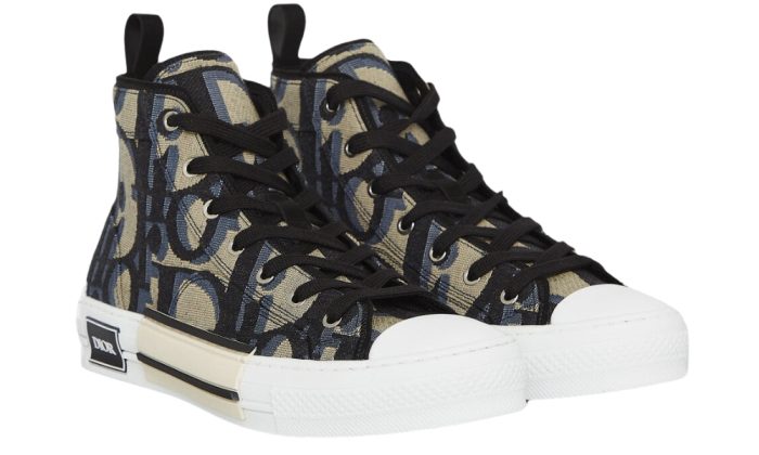 Dior B23 High 'Maxi Dior Oblique - Beige Black' - Dubai Sneakers