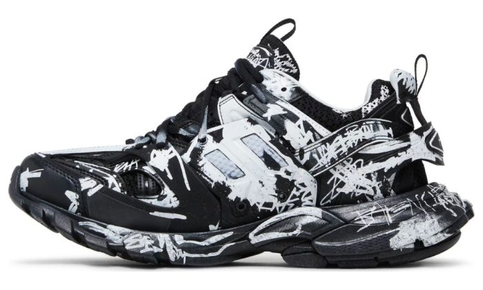 Balenciaga Track Sneaker 'Graffiti - Black White' - Dubai Sneakers