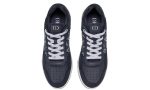 B27 LOW-TOP SNEAKER Navy Blue Smooth Calfskin and CD Diamond Canvas - Dubai Sneakers