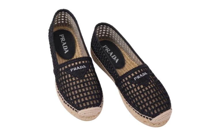 Prada Crochet espadrilles 'Black' - Dubai Sneakers