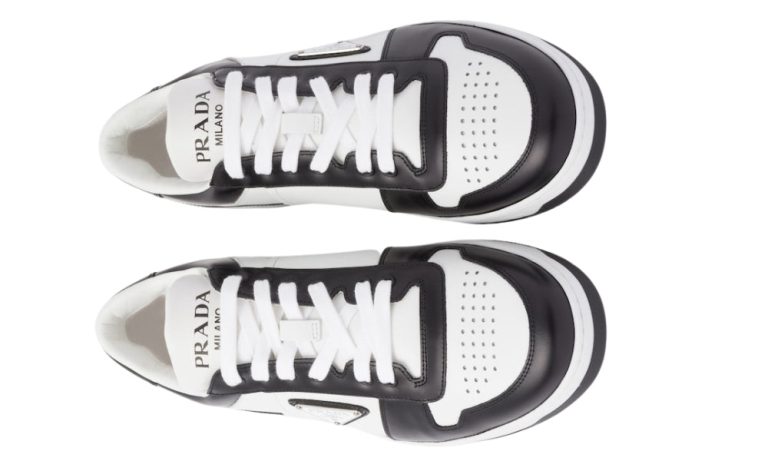 Prada Downtown Leather 'Black White' - Dubai Sneakers