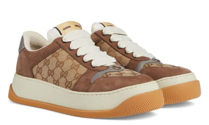 Gucci Screener GG Supreme sneakers 'brown' - Dubai Sneakers