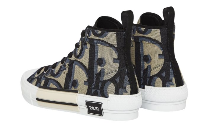 Dior B23 High 'Maxi Dior Oblique - Beige Black' - Dubai Sneakers