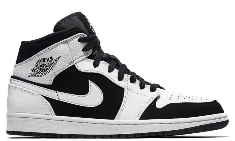 Nike Air Jordan 1 Mid Black & White - Dubai Sneakers