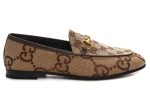 Women's Maxi GG Gucci Jordaan Loafer 'Camel Ebony' - Dubai Sneakers