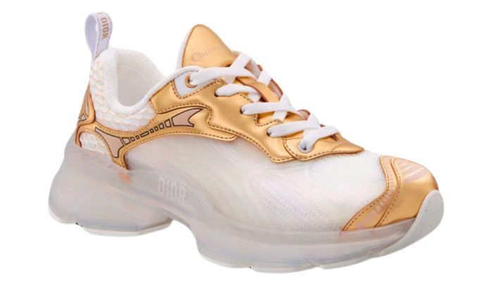 Dior Vibe Sneaker "White Mesh and Gold-Tone" - Dubai Sneakers