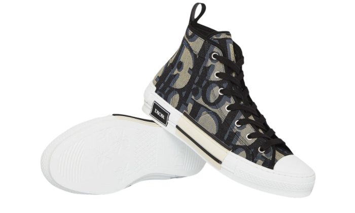 Dior B23 High 'Maxi Dior Oblique - Beige Black' - Dubai Sneakers