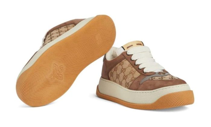 Gucci Screener GG Supreme sneakers 'brown' - Dubai Sneakers