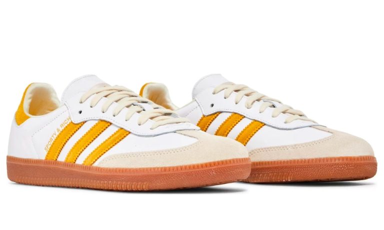 Sporty & Rich x Adidas Samba OG 'White Bold Gold' - Dubai Sneakers