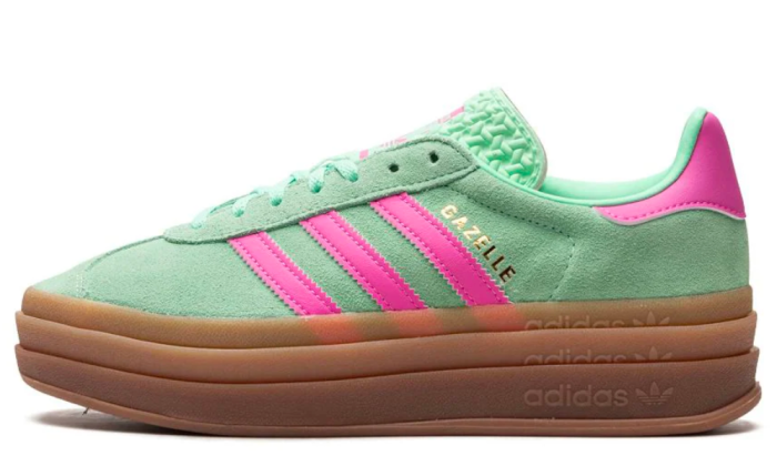 Adidas Gazelle Bold 'Pulse Mint Screaming Pink' - Dubai Sneakers