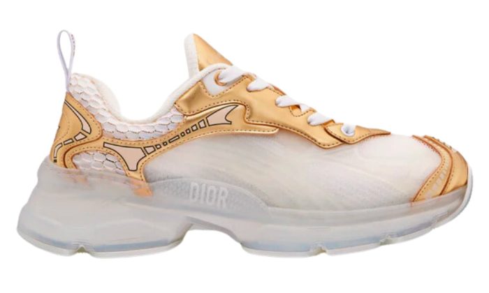 Dior Vibe Sneaker "White Mesh and Gold-Tone" - Dubai Sneakers