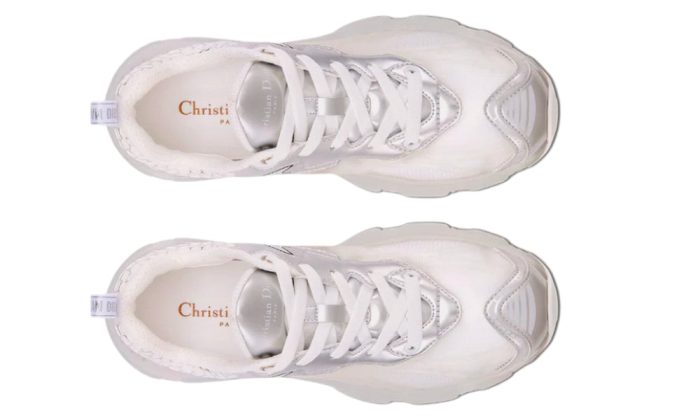 Dior Vibe Sneaker "White Mesh and Silver-Tone" - Dubai Sneakers