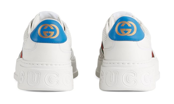 GUCCI Leather GG Embossed Sneakers "White" - Dubai Sneakers